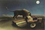 Henri Rousseau the sleeping gypsy France oil painting artist